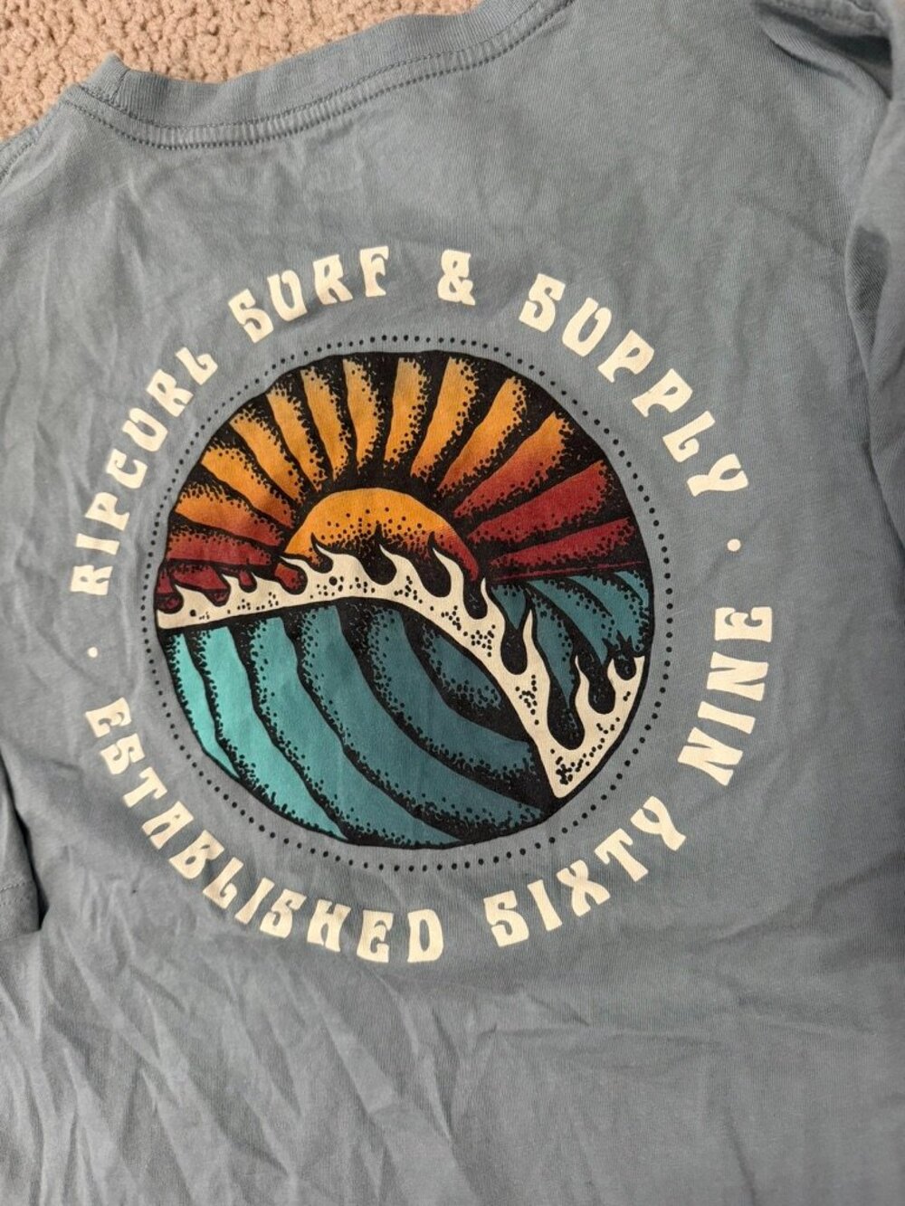 🌊 Rip Curl Dusty Blue Tee – Laid-Back Surf Vibes 🌊